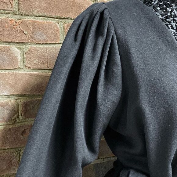 Samuel Dong Black Quarter Length Coat Size Large - Picture 3 of 10